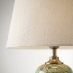 Proudome Classic Gold Floor Lamp with Fabric Shade | Decorative Ceramic Base Standing Lamp - Image 7