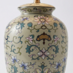 Proudome Ceramic Floral Table Lamp with Fabric Shade for Elegant Home Décor (Bulb Not Included) - Image 7
