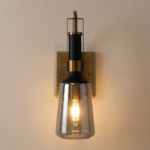 Proudome Modern Smoky Glass Wall Light for Bedroom & Living Room | Bedside Wall Lamp (Bulb Not Included) - Image 4