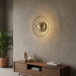 Proudome LED Wall Light for Living Room | Modern Designer Gold Black Wall Lamp - Image 3