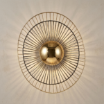 Proudome LED Wall Light for Living Room | Modern Designer Gold Black Wall Lamp