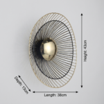 Proudome LED Wall Light for Living Room | Modern Designer Gold Black Wall Lamp - Image 6