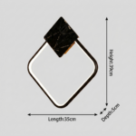 Proudome Modern LED Wall Light Warm White | Geometric Metal Designer Wall Lamp for Living Room & Bedroom - Image 6