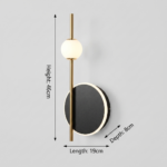 Proudome Modern 3 Color Mode LED Halo Wall Light with Frosted Glass Globe - Image 7