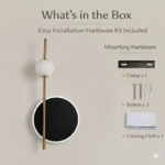 Proudome Modern 3 Color Mode LED Halo Wall Light with Frosted Glass Globe - Image 8