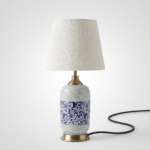 Proudome Ceramic Table Lamp with Fabric Shade for Bedroom, Living Room & Bedside (Bulb Not Included - Image 2