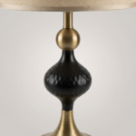 Proudome Modern Black & Gold Metal Table Lamp with Fabric Shade for Stylish Interiors (Bulb Not Included) - Image 7