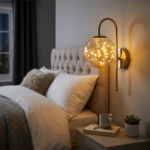 Proudome Amber Glass Fairy LED Wall Light | Modern Decorative Globe Lamp for Bedroom & Living Room - Image 3