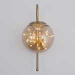 Proudome Amber Glass Fairy LED Wall Light | Modern Decorative Globe Lamp for Bedroom & Living Room - Image 4