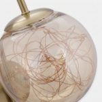Proudome Amber Glass Fairy LED Wall Light | Modern Decorative Globe Lamp for Bedroom & Living Room - Image 5