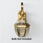 Proudome Clear Glass Outdoor Wall Light Holder, Decorative Metal Wall Lamp for Balcony, Patio, Staircase & Terrace - Image 2