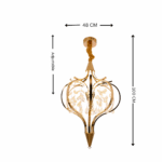 Gold Finish Decorative Chandelier - Image 5