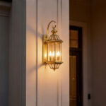 Proudome Golden Outdoor Wall Light – Metal Finish Glass Wall Lamp for Garden, Balcony, Patio, Terrace & Staircase - Image 3