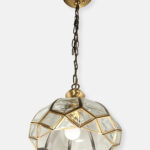 Golden Pendant Light Holder (Bulb Not Included)