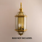 Proudome Golden Outdoor Wall Light – Metal Finish Glass Wall Lamp for Garden, Balcony, Patio, Terrace & Staircase - Image 4