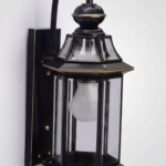 Proudome Outdoor Wall Light – Metal Frame & Clear Glass Lantern for Patio, Garden, Entryway | Decorative Exterior Lamp (Bulb Not Included) - Image 6