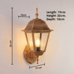 Proudome Antique Outdoor Wall Lamp – Decorative Exterior Wall Light for Garden, Balcony, Patio & Terrace - Image 7