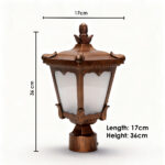 Proudome Frosted Glass Pillar Gate Light – Metal Frame Outdoor Lamp for Garden & Boundary Wall - Image 7