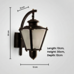 Proudome Outdoor Wall Light – Metal Decorative Exterior Wall Lamp for Garden, Balcony, Patio & Terrace - Image 7