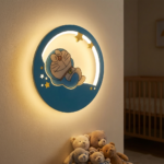 Proudome Doraemon LED Wall Light for Kids Room, Cartoon Wall Lamp for Nursery, Baby Bedroom & Playroom Decor - Image 3