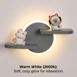 Proudome Kitty LED Wall Light for Kids Room, Cute Cartoon Wall Lamp for Girls Bedroom & Nursery Decor - Image 4