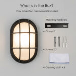Proudome Bulkhead Outdoor Wall Light Holder – Exterior Wall Lamp for Garden, Balcony, Patio & Terrace - Image 8
