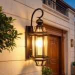 Proudome Outdoor Wall Light – Metal Frame & Clear Glass Lantern for Patio, Garden, Entryway | Decorative Exterior Lamp (Bulb Not Included) - Image 3