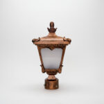 Proudome Frosted Glass Pillar Gate Light – Metal Frame Outdoor Lamp for Garden & Boundary Wall - Image 2