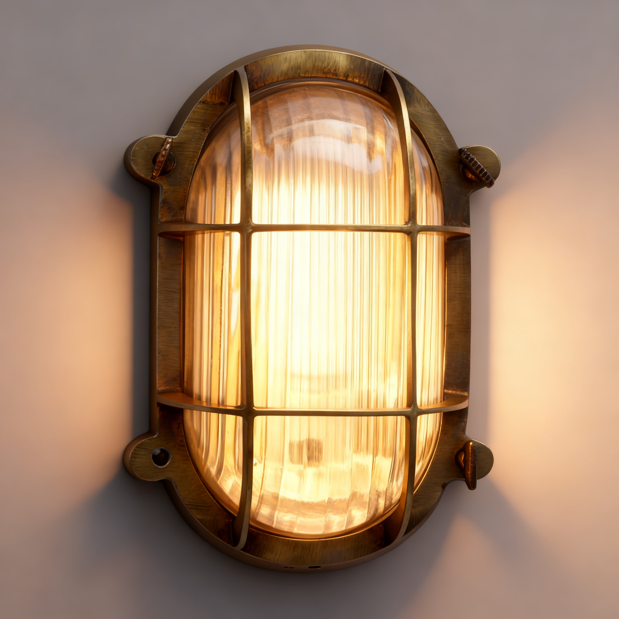 lightson Proudome Golden Bulkhead Outdoor Wall Light – Decorative Wall Lamp for Balcony, Patio, Garden & Terrace (Bulb Not Included) - Image 1