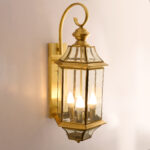 Proudome Golden Outdoor Wall Light – Metal Finish Glass Wall Lamp for Garden, Balcony, Patio, Terrace & Staircase - Image 5