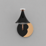 Proudome 3 Color Mode LED Wall Light | Modern Designer Black & Rose Gold Wall Sconce - Image 2
