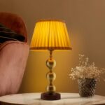 Metal Fabric Shade Table Lamp (Bulb Not Included)
