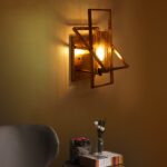 Amber Glass Wall Light Holder (Bulb Not Included)