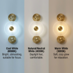 Proudome Frosted White Glass LED Wall Light with 3 Color Modes for Modern Interiors - Image 4