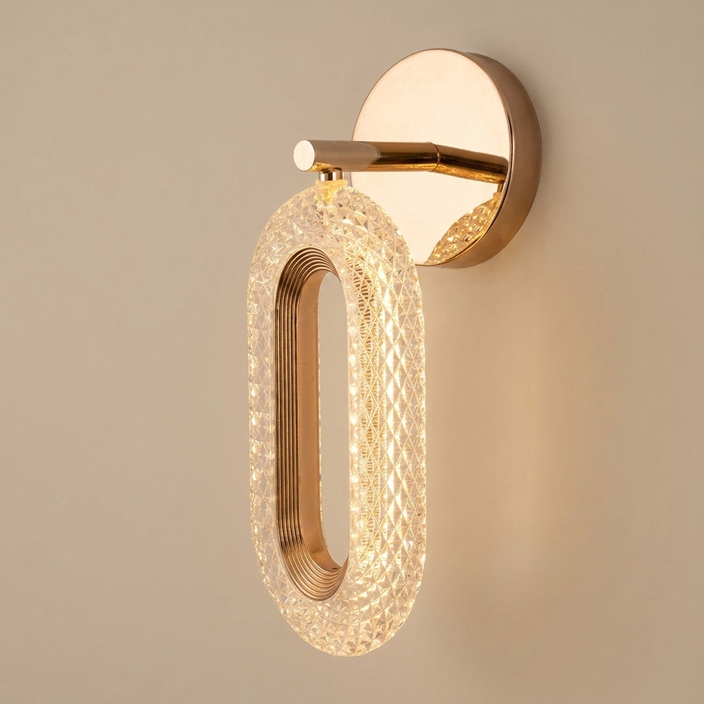 download - 2026-05-09T174912.770 Proudome Modern LED Ring Wall Light 3 Color Mode | Acrylic Designer Wall Lamp in Rose Gold Finish for Home Décor - Image 1
