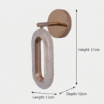 Proudome Modern LED Ring Wall Light 3 Color Mode | Acrylic Designer Wall Lamp in Rose Gold Finish for Home Décor - Image 7