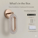 Proudome Modern LED Ring Wall Light 3 Color Mode | Acrylic Designer Wall Lamp in Rose Gold Finish for Home Décor - Image 8