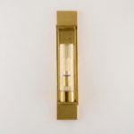 Proudome Luxury Gold Wall Light with Ribbed Glass Shade for Modern Home Décor (Bulb Not Included) - Image 2