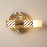 Proudome Modern LED Gold Acrylic Wall Light with 3 Color Modes | Decorative Wall Lamp