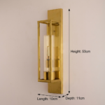 Proudome Luxury Gold Wall Light with Ribbed Glass Shade for Modern Home Décor (Bulb Not Included) - Image 6