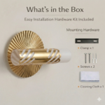 Proudome Modern LED Gold Acrylic Wall Light with 3 Color Modes | Decorative Wall Lamp - Image 7
