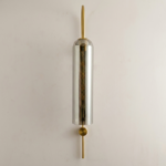Proudome Modern Smokey Glass Hanging Wall Light for Bedroom & Hallway | Decorative Cylinder Tube Wall Lamp - Image 2