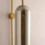 Proudome Modern Smokey Glass Hanging Wall Light for Bedroom & Hallway | Decorative Cylinder Tube Wall Lamp - Image 5