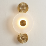 Proudome Frosted White Glass LED Wall Light with 3 Color Modes for Modern Interiors