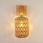 Proudome Jute & Wooden Wall Light – Rustic Decorative Wall Lamp for Modern Interiors (Bulb Not Included) - Image 4
