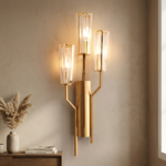 Proudome Modern Gold Wall Light – Luxury Designer Decorative Wall Sconce (Bulb Not Included)