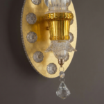 Proudome 3 Color Mode LED Wall Light | Decorative Crystal Accent Gold Wall Lamp - Image 6