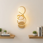 Proudome 3 Color Mode LED Wall Light | Modern Decorative Gold Wall Lamp