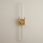 Proudome 3 Color Mode LED Wall Light | Modern Acrylic Designer Wall Lamp with Gold Finish - Image 3