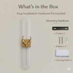 Proudome 3 Color Mode LED Wall Light | Modern Acrylic Designer Wall Lamp with Gold Finish - Image 7